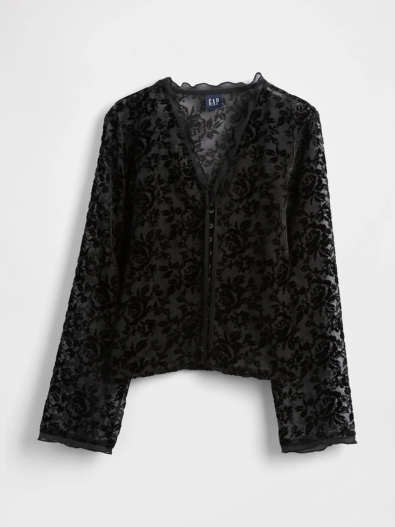 Burnout Velvet Shirt