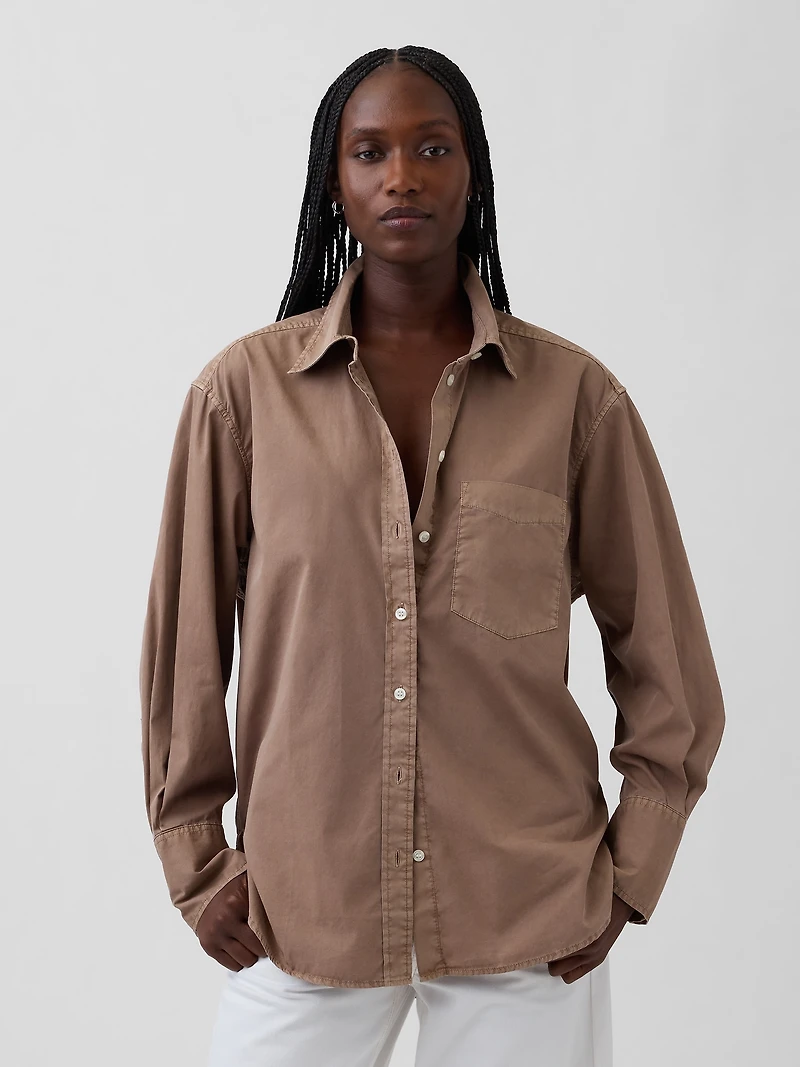 Organic Cotton Poplin Big Shirt