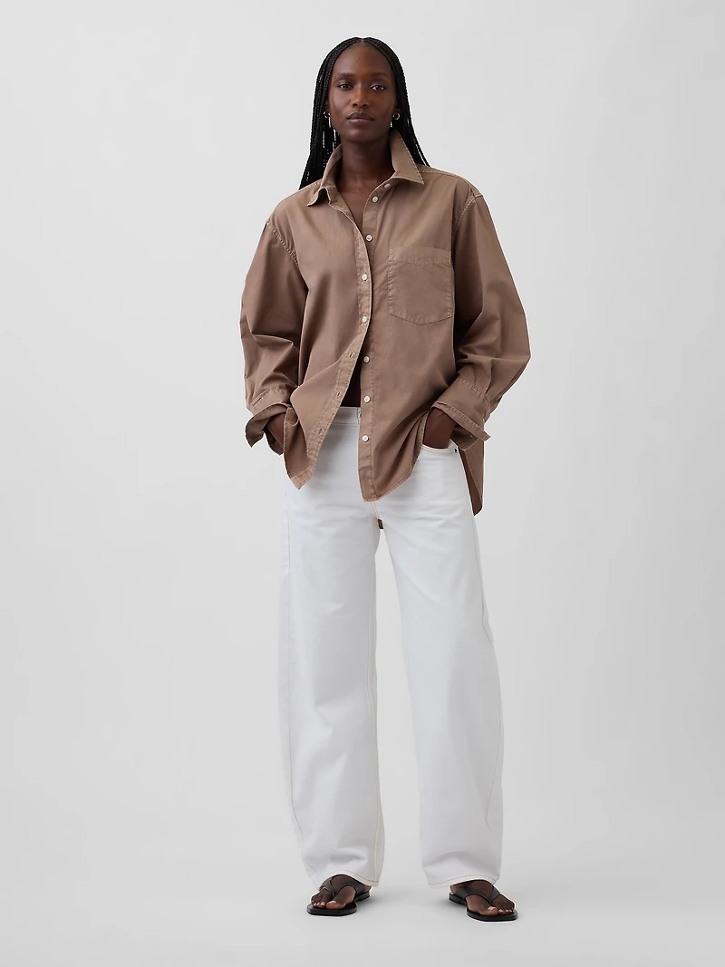 Organic Cotton Poplin Big Shirt