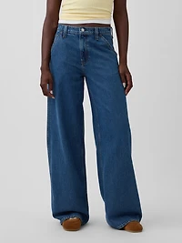 Mid Rise UltraSoft Denim Baggy Trousers