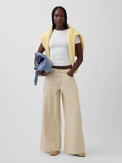 Low Slung Stripe Extra Baggy Jeans