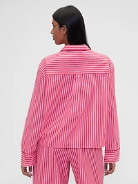 Gap × Summer Fridays Relaxed Poplin Stripe PJ Shirt
