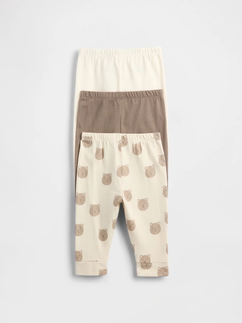 Baby First Favorites Organic Cotton Pull-On Pants (3-Pack