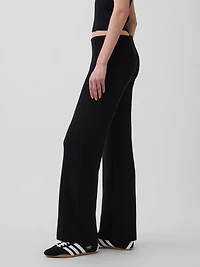 Low Rise Cotton-Blend Boot Sweater Pants