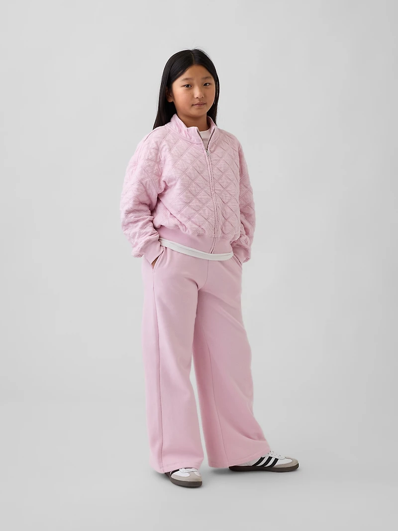 Kids Oversized Quilted Zip Jacket