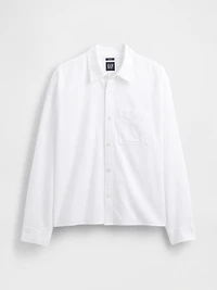 Relaxed Crop Oxford Shirt