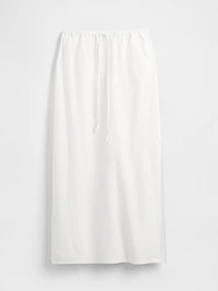Linen-Blend Maxi Skirt