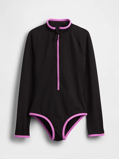 Kids Rash Guard One-Piece Swimsuit