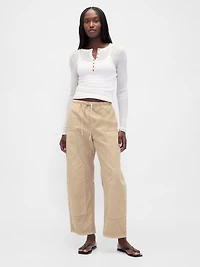 Twill Easy Double-Knee Barrel Pants
