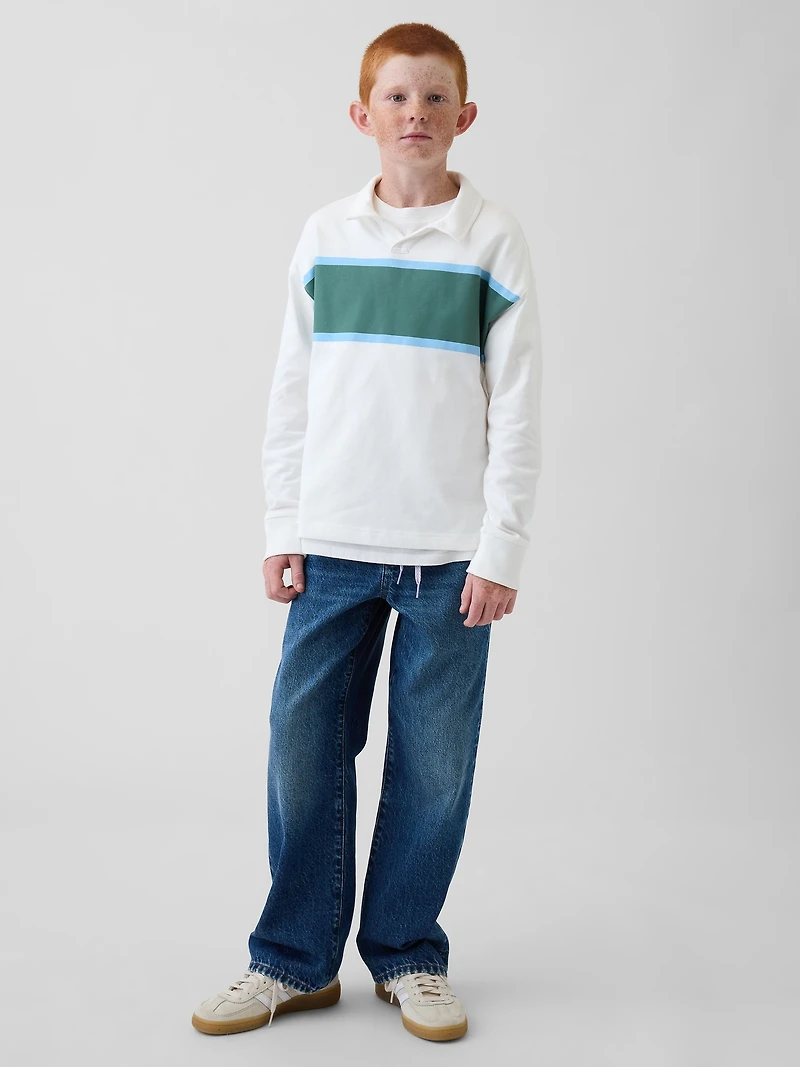 Kids Relaxed Stripe Polo Shirt