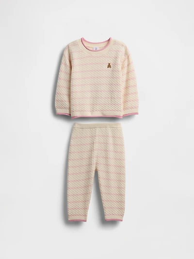 Baby Crochet Sweater Outfit Set