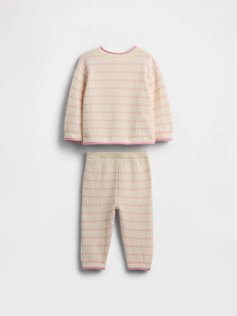 Baby Crochet Sweater Outfit Set