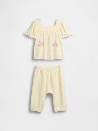 Baby Seersucker Outfit Set