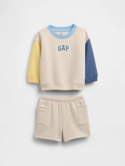 Baby VintageSoft Colorblock Logo Outfit Set
