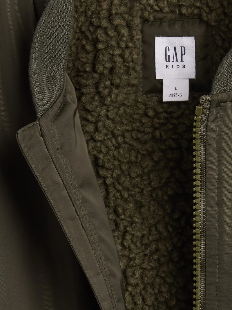 Kids Satin Bomber Jacket