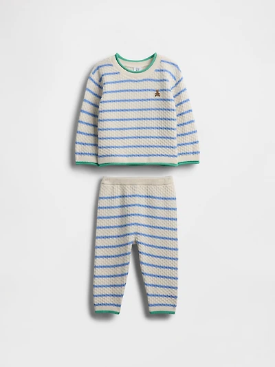 Baby Crochet Sweater Outfit Set