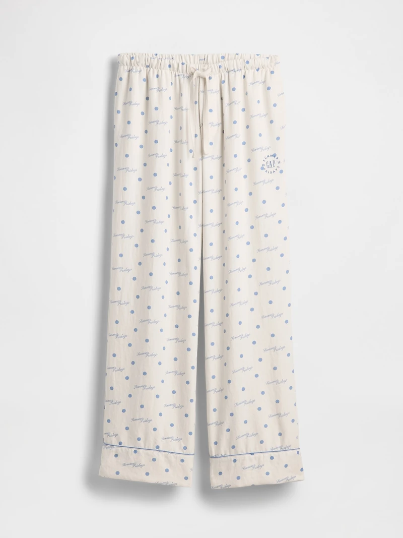 Gap × Summer Fridays Relaxed Flannel Dotted PJ Pants