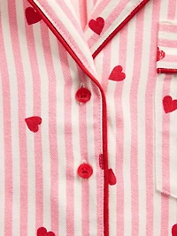 Gap × Summer Fridays Relaxed Flannel Hearts PJ Shirt