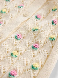 Baby Floral Pointelle Cardigan