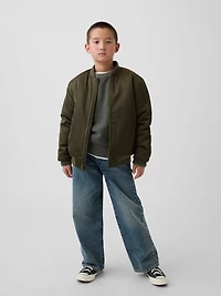 Kids Satin Bomber Jacket