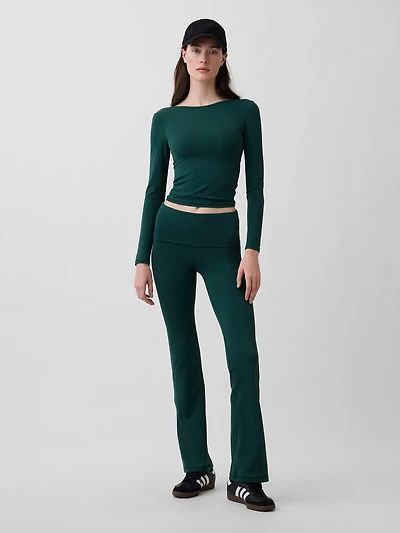 GapFit Smooth Foldover Mini Flare Leggings