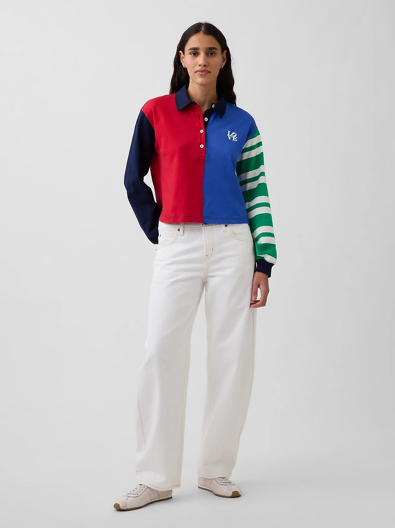 Robert Indiana LOVE Crop Rugby Shirt