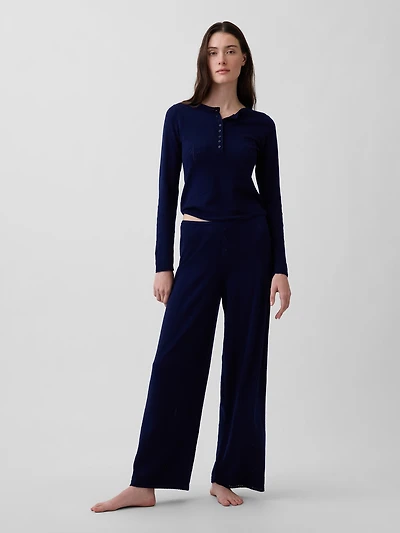 Lightweight CashSoft Pointelle Heart PJ Pants