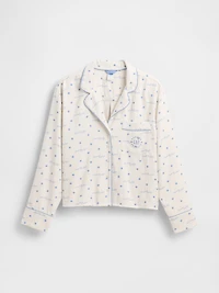 Gap × Summer Fridays Relaxed Flannel Dotted PJ Shirt