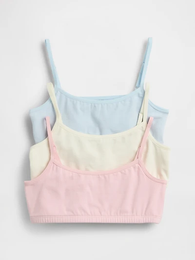Kids Organic Stretch Cotton Basic Bra (3-Pack)