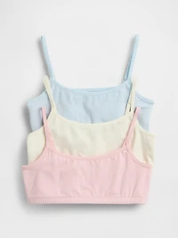 Kids Organic Stretch Cotton Basic Bra (3-Pack)
