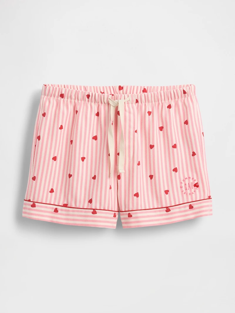 Gap × Summer Fridays Flannel Hearts PJ Boxer Shorts