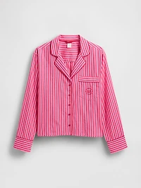 Gap × Summer Fridays Relaxed Poplin Stripe PJ Shirt