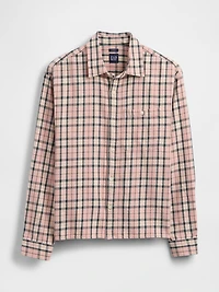 Sunwashed Twill Straight-Hem Shirt