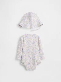 Baby Floral Rash Guard Swim Set