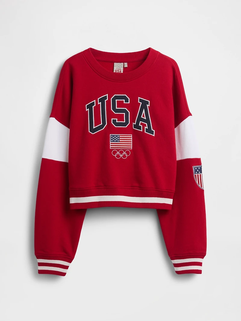 Team USA Oversized Crop Sweatshirt