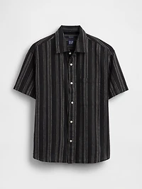 Textured Linen-Cotton Shirt