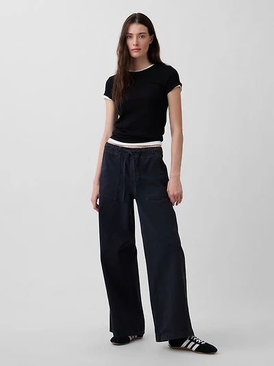Mid Rise Easy Baggy Pants