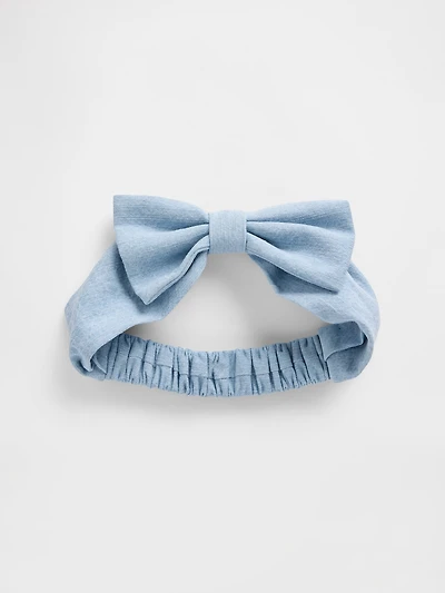 Baby Denim Bow Headband