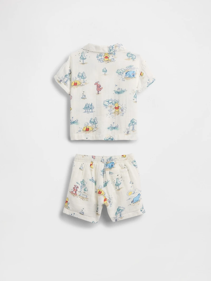 Baby Winnie The Pooh Cotton Gauze Outfit Set