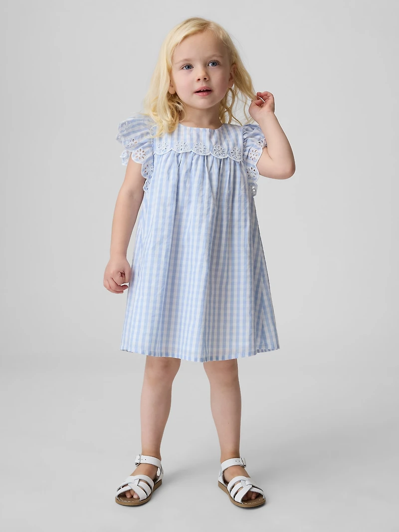 Baby & Toddler Eyelet Gingham Dress