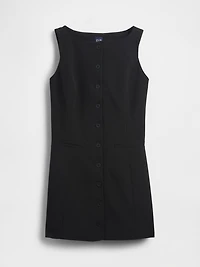 BiStretch Button-Front Mini Dress