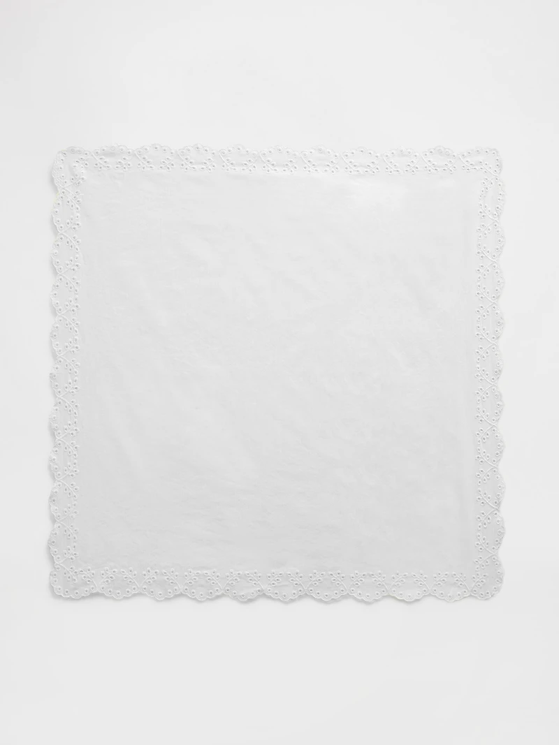 100% Cotton Eyelet Bandana Scarf