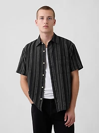 Textured Linen-Cotton Shirt