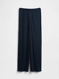 Mini Rib Wide-Leg PJ Pants