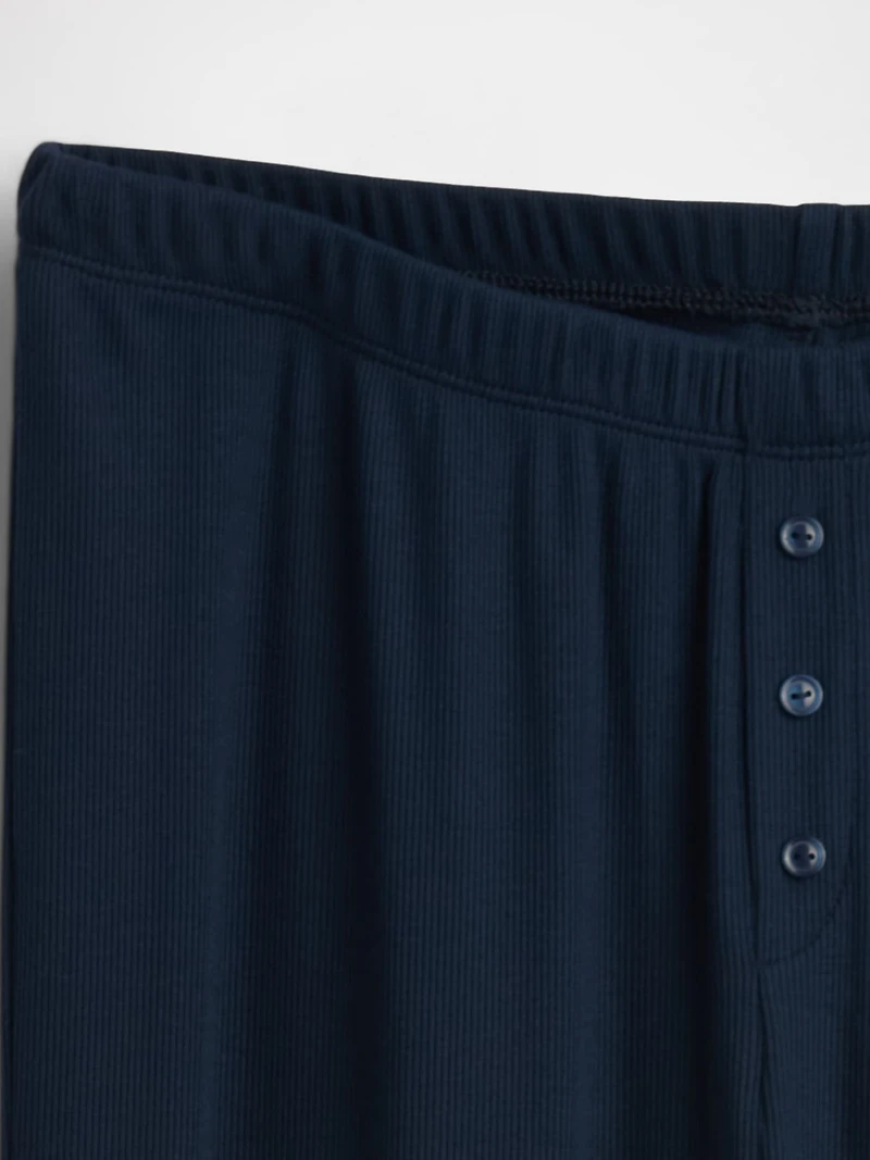 Mini Rib Wide-Leg PJ Pants
