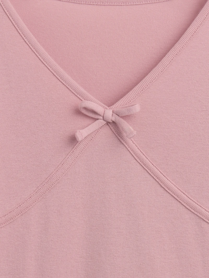 Kids Cross Front Bow T-Shirt