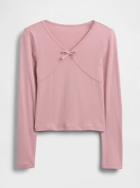 Kids Cross Front Bow T-Shirt