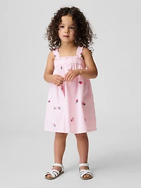 Baby & Toddler Seersucker Embroidered Dress