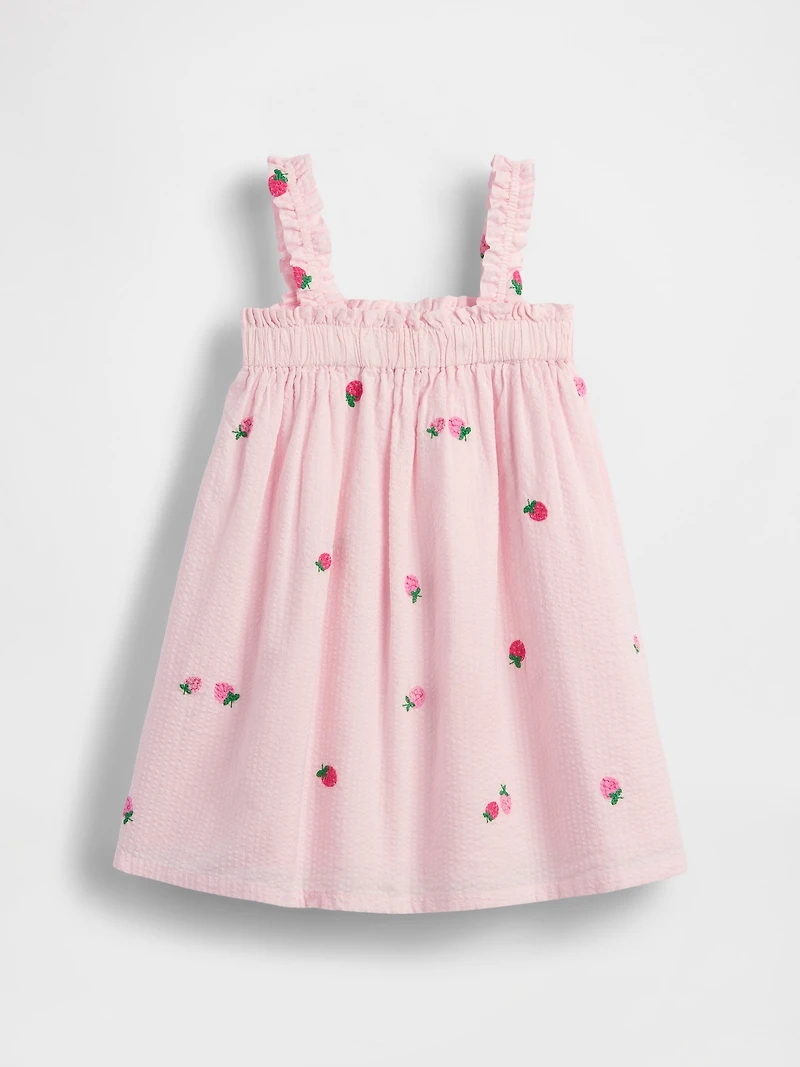 Baby & Toddler Seersucker Embroidered Dress