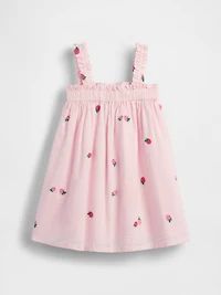 Baby & Toddler Seersucker Embroidered Dress